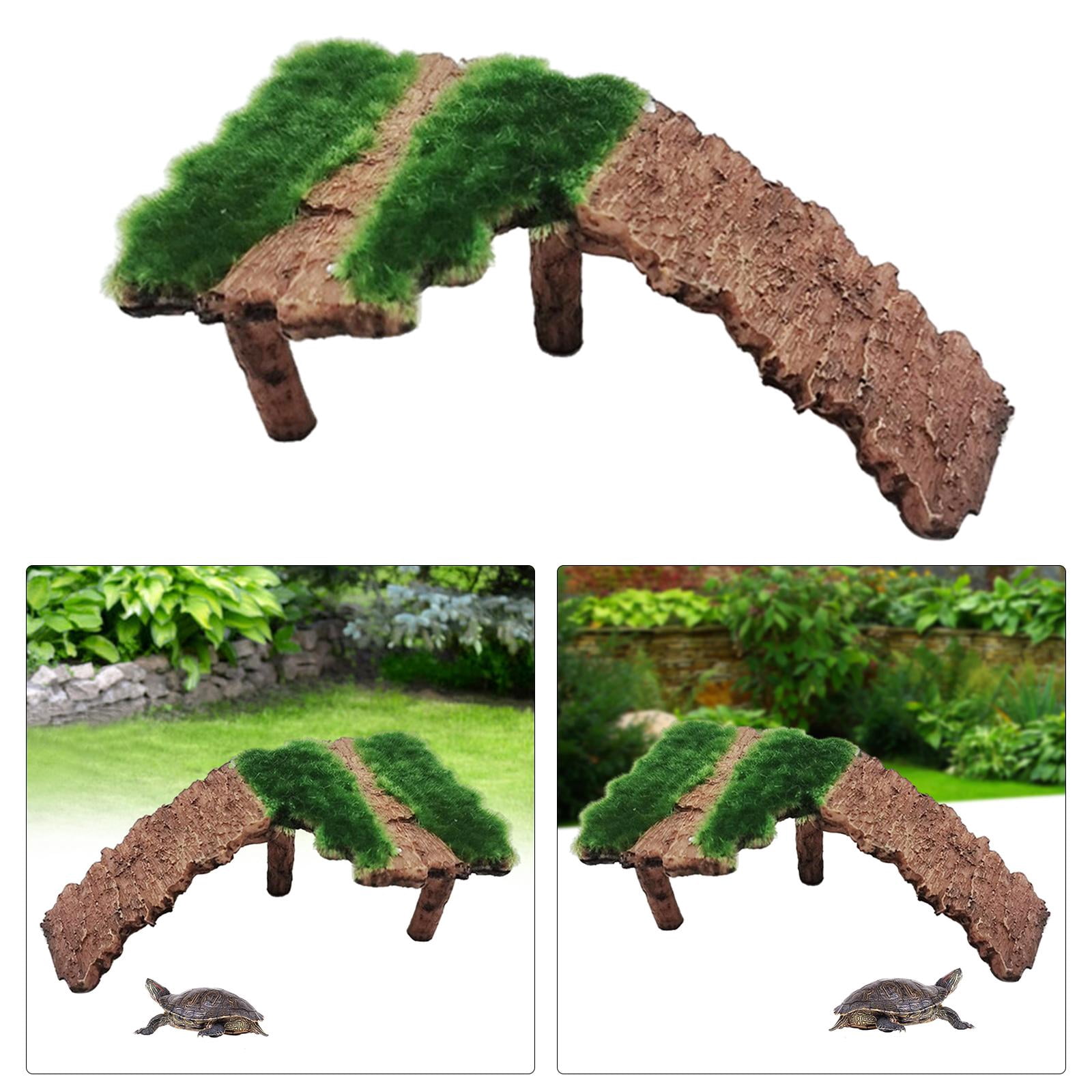 Turtle Basking Platform Tortoise Resting Terrace Climbing Ladder Design Easy to 16x9x6cm B