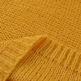 thumbnail image 6 of VALMASS Womens Knit Pullover Deep V Neck Sweater Plus Size Long Sleeve Solid Tops Casual Loose Fitting Sweater (2XL, Yellow), 6 of 6