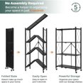 thumbnail image 5 of 4 Tier Foldable Space-Saving Shelves featuring Wheels, Spacious Capacity Shelving Unit, Freestanding Metal Wire Shelf Rack, No Assembly Space-Saving Rack Rack for Garage Kitchen, Basement,, 5 of 10