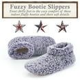 thumbnail image 4 of Cozylook Fuzzy Slippers for Women Indoor with Non-Slip Grippers, Warm Fluffy Sherpa Lined - Soft Sole House Sock Shoes, 4 of 7