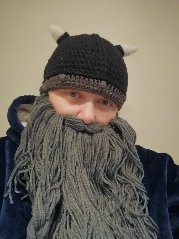 knitted viking beard