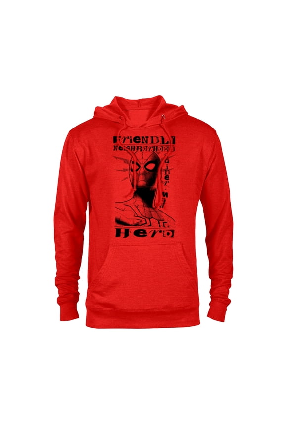 Spider-Man: No Way Home “Friendly Neighborhood Hero” - Pullover Hoodie for Adults – Customized-Red Heather