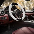 thumbnail image 3 of BotaniNest Elastic Long Microfiber Steering Wheel Cover For Winter Warm Steering Wheel Warm Cover Universal 15 Inches Slip Odorless, 3 of 6
