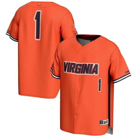 Youth GameDay Greats #1 Orange Virginia Cavaliers Lightweight Baseball Jersey