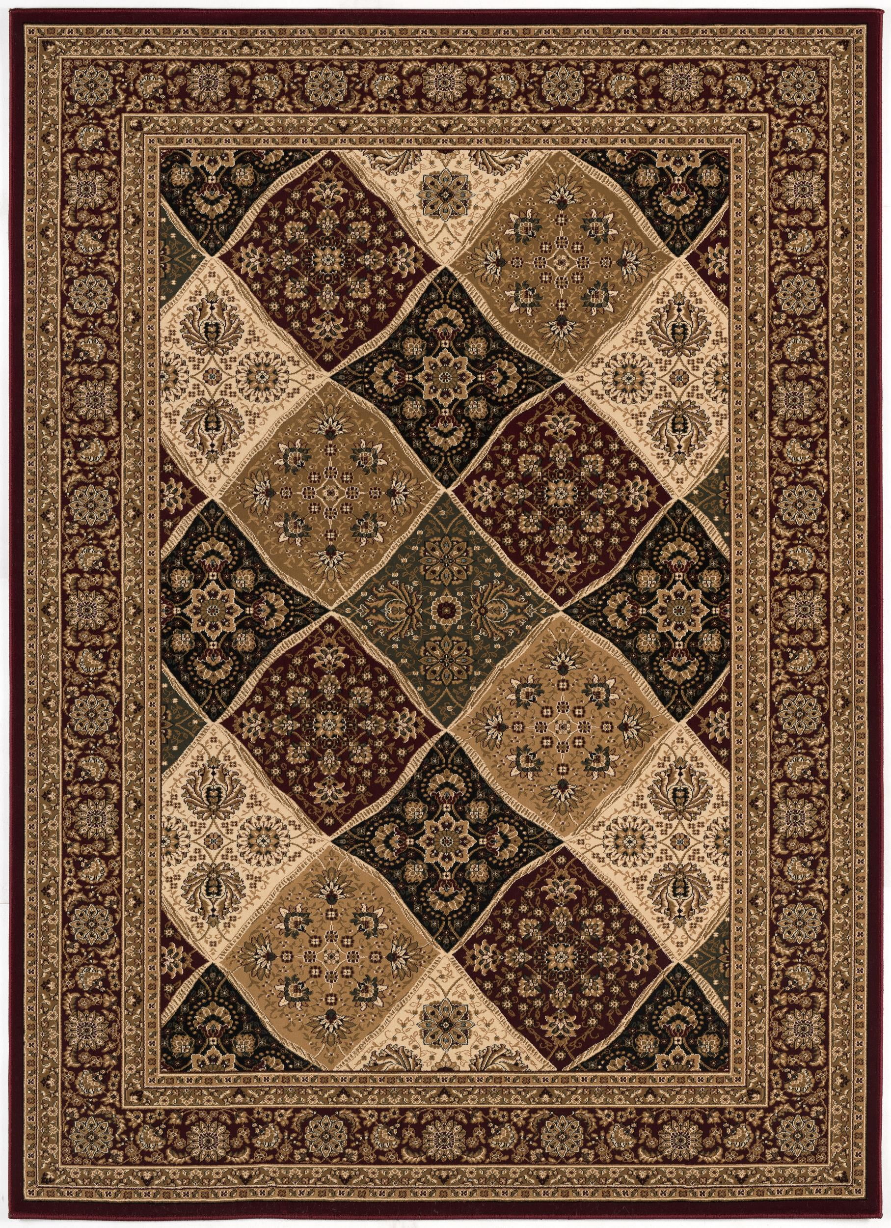 Tapis d'intérieur marocain Branch Majestic 2' x 4' (taille exacte : 2'3" x 4') - Rouge et noir - Traditionnel - Entrée, couloir, salle de bain et cuisine