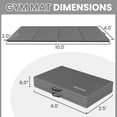 thumbnail image 4 of BalanceFrom Folding Exercise Mat, 10ft x 4ft Four Fold Exercise Mat with Carrying Handles for Yoga, MMA, Gymnastics and Home Gym Protective Flooring, 2-inch Thick, Gray, 4 of 7
