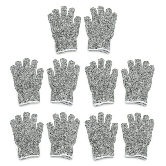 HTTMT- L Size 5Pair (10 Gloves) Cut-ResistantGloves For Meat Cut GardeningWood Carving Food Grade Level 5 Protection