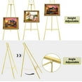 thumbnail image 6 of 46.7" Gold Easel Stand for Wedding Signs – No Assembly Needed, Heavy Duty Metal Display Stand for Art, Welcome Signs, Posters, Pictures, Paintings, and Floor Décor, 6 of 8