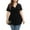 Black, variant on absuyy Plus Size Tops for Women Casual Lace Dressy Blouse V-Neck Short Sleeve Summer Tops Black 2XL