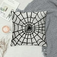 thumbnail image 2 of Halloween Pillow Covers  White Spider Web Decor Throw Pillows Holiday Halloween Outdoor Decorative Pillows Square Cushion Covers for Home Bed Couch Sofa, 2 of 5