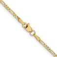 thumbnail image 5 of Auriga 14K Yellow Gold 1.8mm Flat Figaro Anklet 9inch for Women, 5 of 5