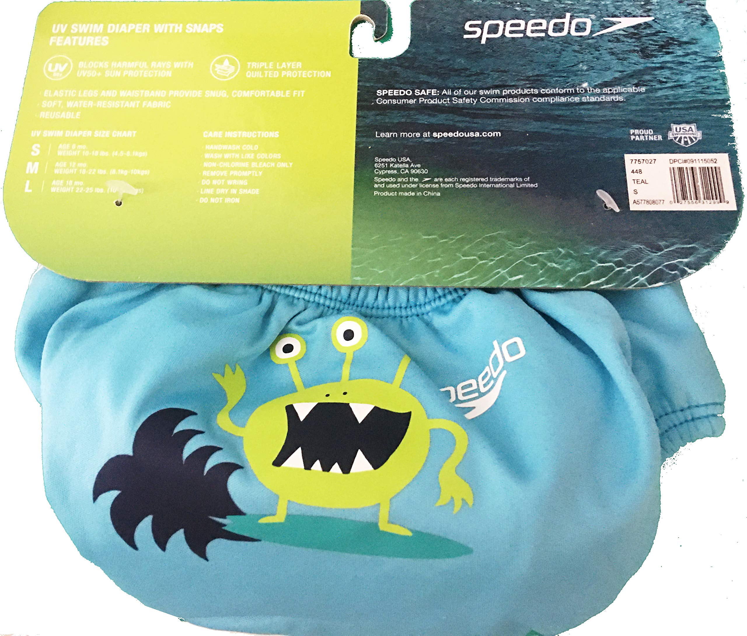 Speedo UV Swim Diaper with Snaps Assorted Styles Small