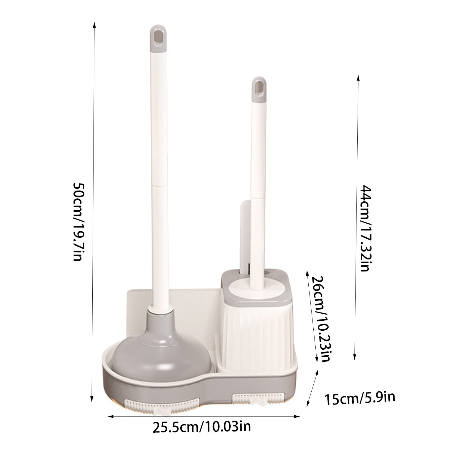 LACKUST Bathroom Products Compact Toilet Bowl Brush Clearance,3-in-1 Wall Hanging Toilet Cleaning Brush Set for Bathroom,white