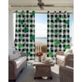 thumbnail image 6 of St. Patrick's Day Blackout Curtains for Bedroom Living Room Darkening Curtains 63 Inches Long Spring Green Shamrock Checkered Buffalo Window Curtain 2 Panels Set Window Treatment Drapes 42"x63", 6 of 9