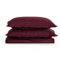 thumbnail image 6 of IR Imperial Rooms 3 Pc Quilt Set Soft Microfiber Chevron Pattern Winter Bedspread & Coverlet 2 Shams Burgundy Queen/Full, 6 of 11