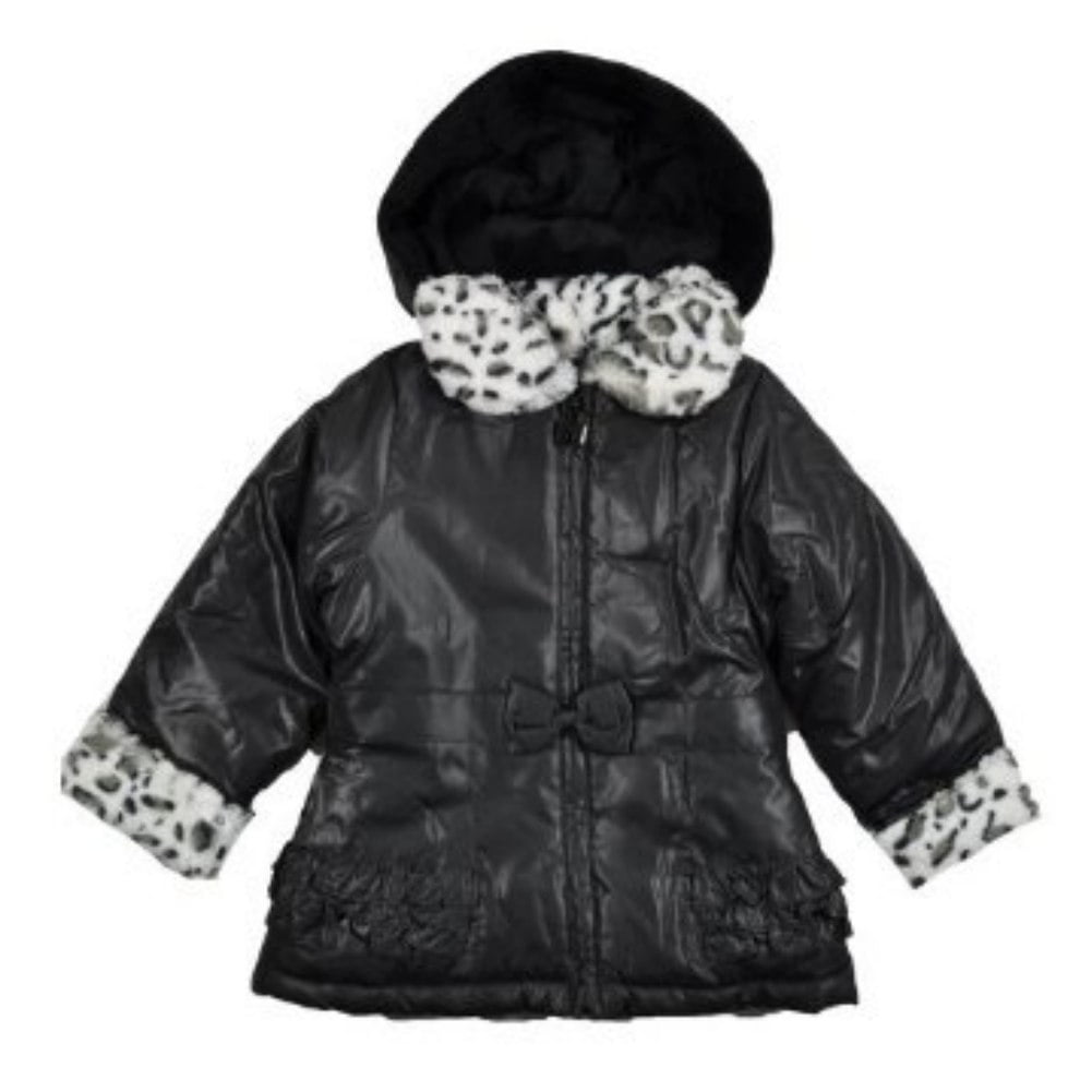 shiny black winter jacket