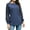 Navyblue, variant on Mengpipi Women's Long Sleeve Blouse Lace Waffle Knit Loose Casual Tops, Black-L(US 12-14)