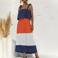 thumbnail image 1 of HKEJIAOI Robes de Sortie pour Femmes Cadeau d'Anniversaire Robe d'Été Décontractée de Plage Sans Manches à Agencement de Couleurs Économies Liquidation Multicolore, 1 of 8