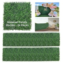 24PCS 20"x20" Artificial Boxwood Panels,Boxwood Hedge Wall Panels,Artificial Grass Backdrop Wall, Privacy Hedge Screen UV Protected for Outdoor Indoor Garden Fence Backyard