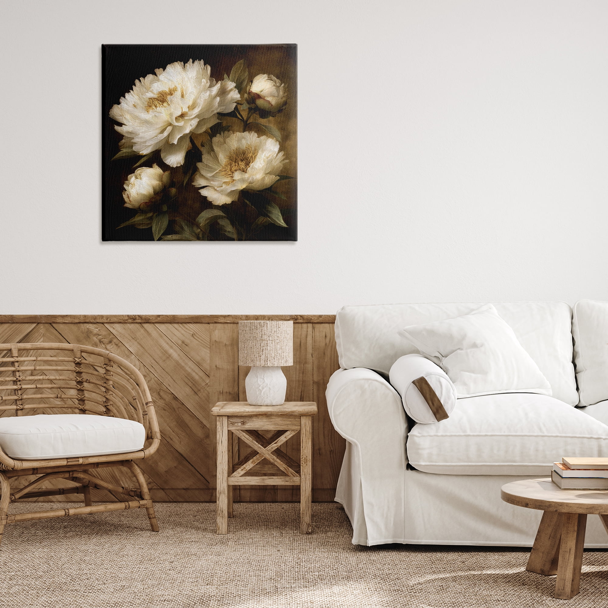 Stupell Industries Dreamy Vintage Peony Elegance Canvas Wall Art, design by Petal Prints Design