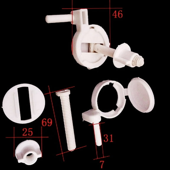 1set/2Pcs Plastic Toilet Seat Screws Fixings Fit Toilet Seats Hinges Repair Tools