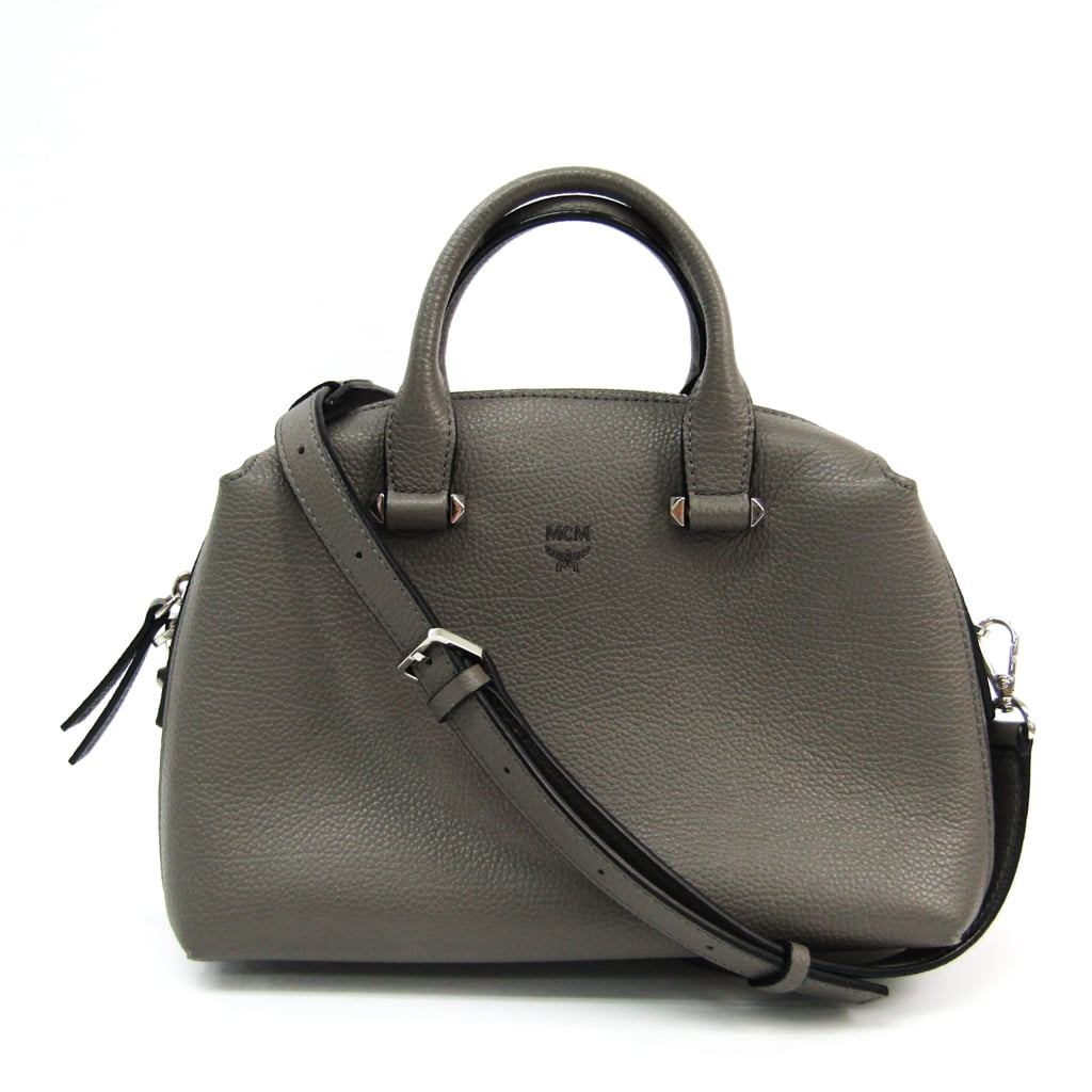 Buy MCM Womens Leather Shoulder Bag Gray at Ubuy Bahrain