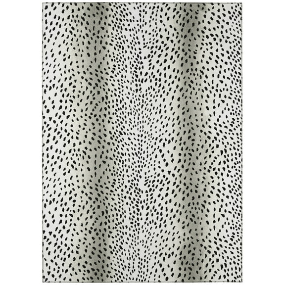 Safari Black Gazelle Animal Print 5' x 7'6" Non-Skid Area Rug