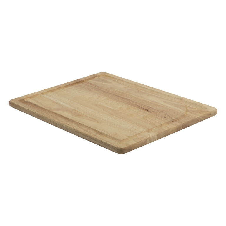 Tablecraft CBW20161L 20 x 16 x 1 Wood Grooved Cutting Board with Non-Slip  Legs