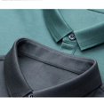 thumbnail image 4 of Camisa polo para hombre de alta calidad, talla grande, manga corta, polos de negocios transpirables, camiseta informal para hombre, verano, seda de hielo, algodón, 4 of 5