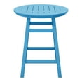 thumbnail image 3 of Costaelm Paradise Outdoor HDPE 35" Round Counter Height Patio Bar Table, Pacific Blue, 3 of 9