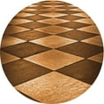 thumbnail image 1 of Ahgly Company Indoor Square Patterned Blood Red Brown Area Rugs, 3' Square, 1 of 6