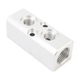 thumbnail image 2 of Aluminum Air Hose Inline Manifold Block Splitter G1/4 Threaded Manifold Fitting, 2 of 9