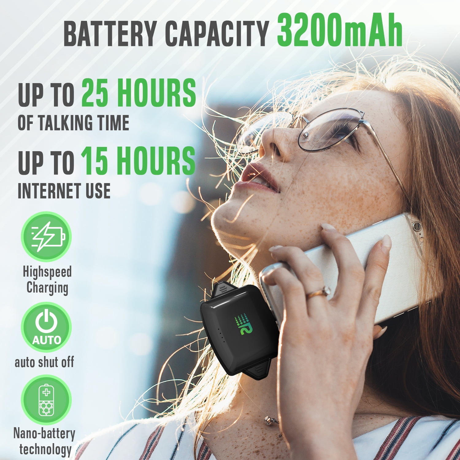 Rush Charge Universe 3 in 1 Portable Charger – 3300mah, 2.4A High-Speed Fast Charging Compatible with iPhone and Android Lightning, Type C, Micro-USB Charges 3 Devices at a Time Pre-Charged RC33