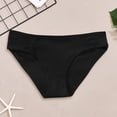 thumbnail image 3 of Guiexla Women Panties Lace Patchwork Solid Color Mid Waist Seamless Cotton Stretchy Slim Fit No Constraint Lady Briefs Sport Daily Underpants Female Underwear, 3 of 7
