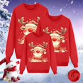 thumbnail image 5 of 2DXuixsh Pyjamas de Famille Noël Parent Enfant Chandail en Molleton de Noël Imprimé à Manches Longues Haut Pyjamas de Famille Assortis Rouge Taille 3 Ans, 5 of 5