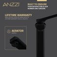 thumbnail image 2 of ANZZI Single Handle Single Hole Bathroom Vessel Sink Faucet With Pop-up Drain in Matte Black & Chrome, 2 of 8