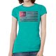 thumbnail image 1 of Camiseta de manga corta de la bandera de Womens Galaxy EE. UU. Teal Grande, 1 of 1