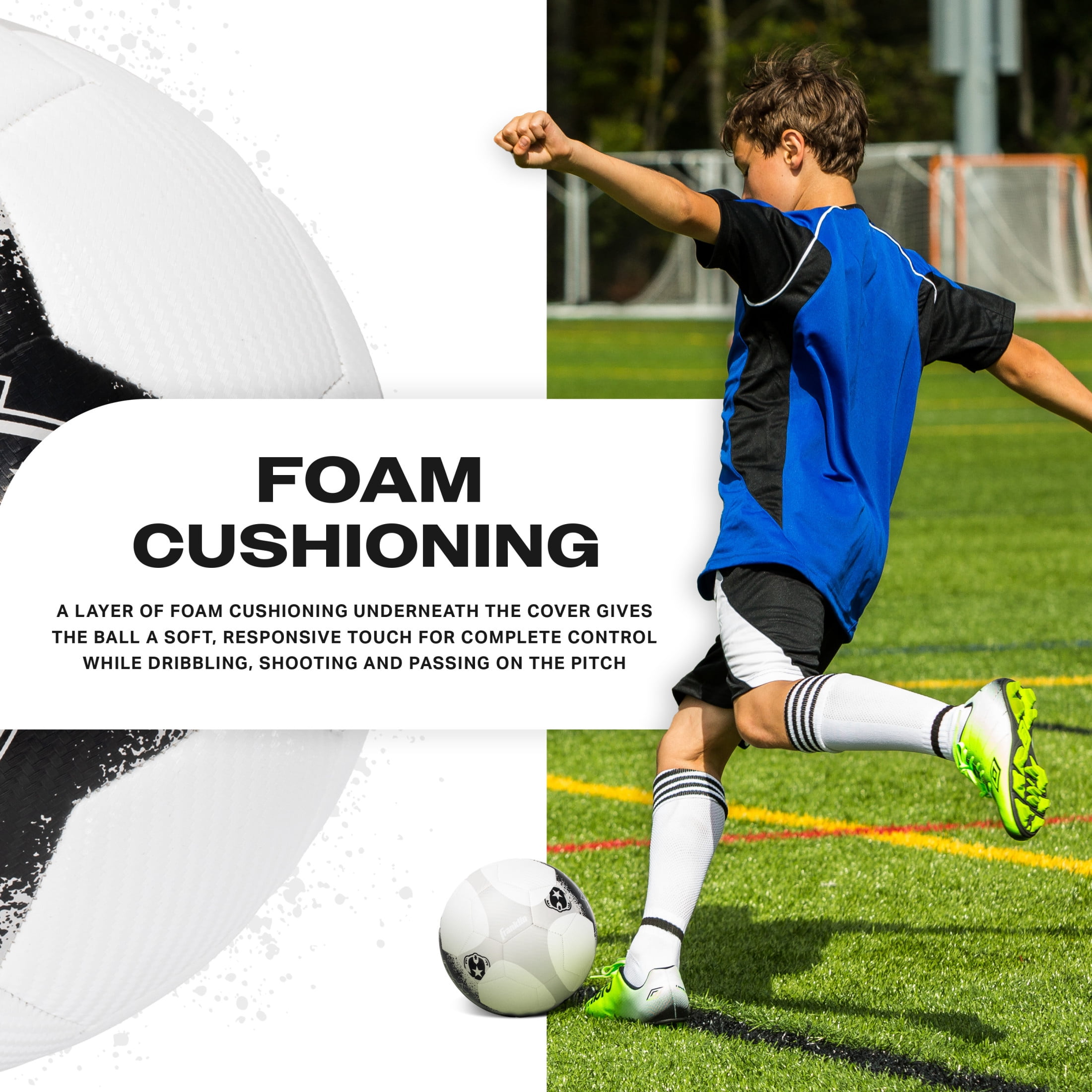 Franklin Sports NWSL Washington Spirit Soccer Ball - Official Size 5 Soccer Ball - Regulation Size + Weight Soccer Ball for Kids + Adults - Boys + Girls Soccer Ball - Air Pump Included