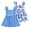 Blue, variant on 3T Baby Girls Dress 4T Girls 2PCS Sleeveless Dress Toddler Girls Plaid Dress Toddler Girls Summer Floral Dress Pink and Red