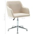 thumbnail image 4 of vidaXL Swivel Dining Chairs 6 pcs Cream Fabric, 4 of 5