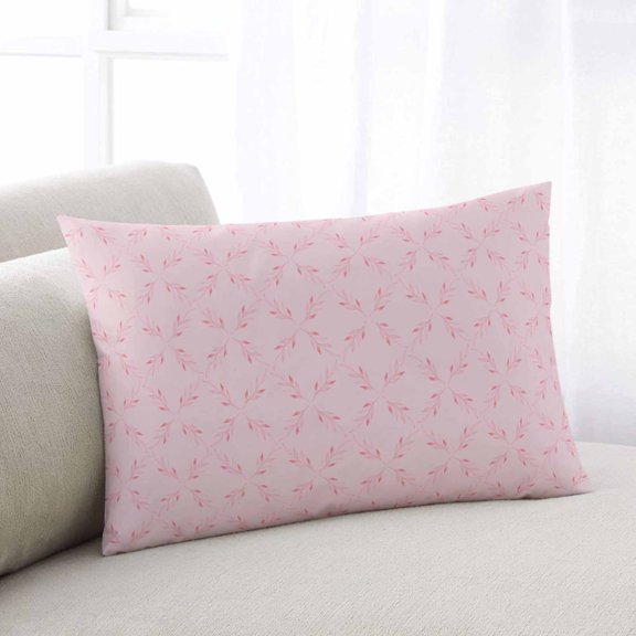 Pink Morocco King Size Pillow Cover, Pillowcase Protectors with Zipper, Breathable Decorative Throw Pillow Case Cover, Geometric Leaf Diamond Lattice Abstract Pillow Shams for Couch Sofa 20x36Inch