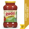 Ragu Simply Chunky Garden Vegetable Pasta Sauce, Made with Olive Oil, Non-GMO Verified with No Added Sugars, 24 oz