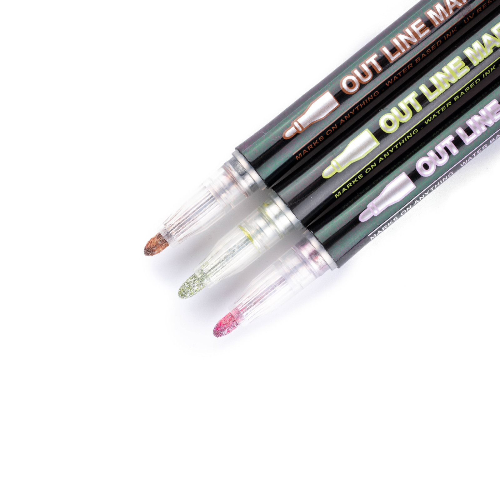 Double Line Pen Color Hand Account Pen Dream Metal Pen Hand-Ed 8Color Highlighter Marker Pen10Ml