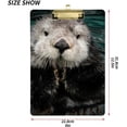 thumbnail image 2 of FMSHPON Sea Otter Ocean Clipboard Hardboard Wood Nursing Clip Board and Pull for Standard A4 Letter 13x9 inches, 2 of 4