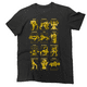 thumbnail image 1 of Playera Para Hombre Apparel Caballeros del Zodiaco Negro Talla EG, 1 of 3