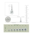 thumbnail image 4 of Dazzlingrock Collection 0.50 Carat Round Lab Grown White Diamond Solitaire Lever Back Drop Earrings for Women in 14K Solid White Gold, 4 of 5
