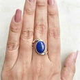 thumbnail image 1 of 925 Sterling Silver Certified Handmade Lapis Lazuli stone Cluster Ring For Ring, 1 of 7