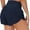 Blue, variant on Womens High Waisted Running Shorts Quick Dry Athletic Workout Shorts with Mesh Liner Zipper Pockets