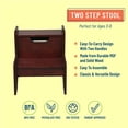 thumbnail image 2 of Wildkin Kids Wooden Two-Step Stool for Kids and Adults, Perfect for Kitchen or Bathroom Use, Stepping Stool Features Two Convenient Carrying Handles, Suitable for Individuals Up To 200lbs (E, 2 of 5
