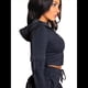 thumbnail image 2 of Sudadera con Capucha y Cremallera para Mujer, Chaqueta Tipo Cárdigan Corto, Sudadera con Capucha, Top Informal de Larga. Negro XL, 2 of 8